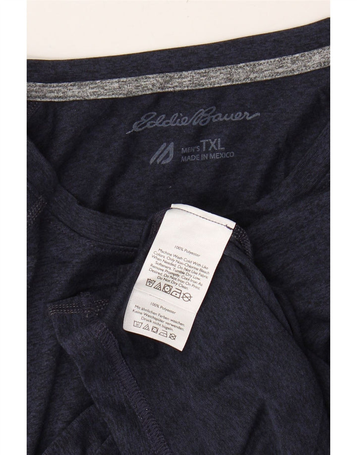 EDDIE BAUER Mens Top Long Sleeve XL Navy Blue Polyester Vintage Eddie Bauer and Second-Hand Eddie Bauer from Messina Hembry 
