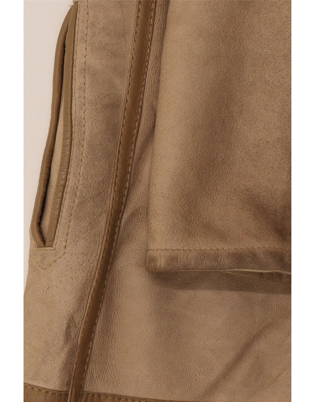 VINTAGE ženski kaput od šišanih šiša UK 10 Small Beige