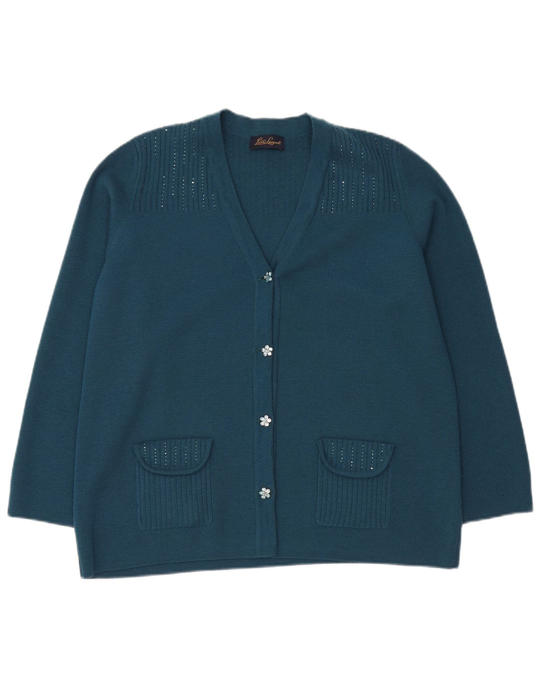 Luisa Spagnoli ženski kardigan pulover UK 18 XL plava vuna