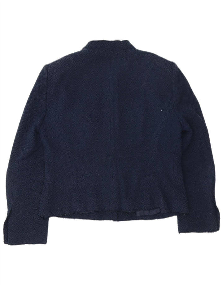 Zara ženski sako sa 4 gumba UK 18 XL tamnoplavi acetat