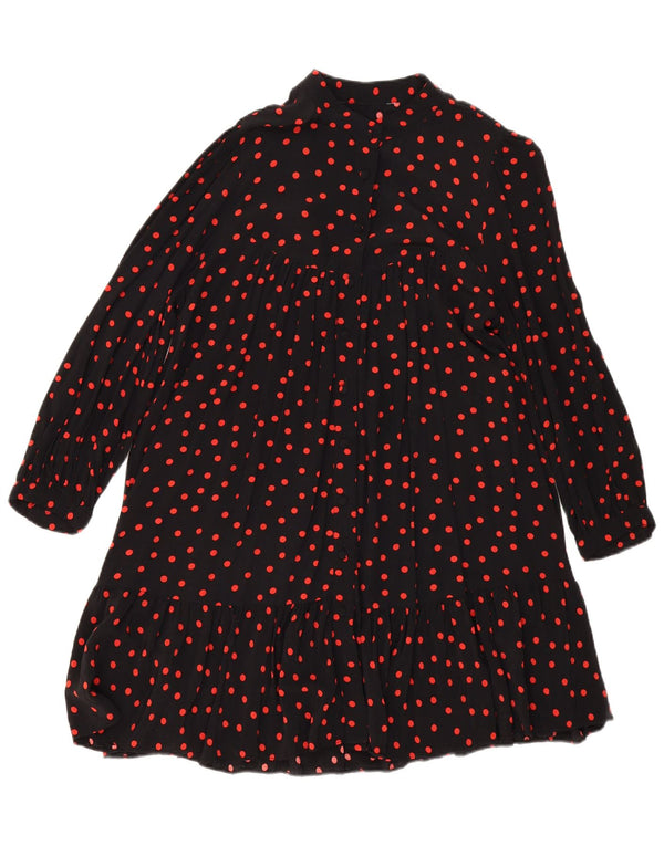 Vintage ženska višeslojna haljina UK 14 velike crne mrlje