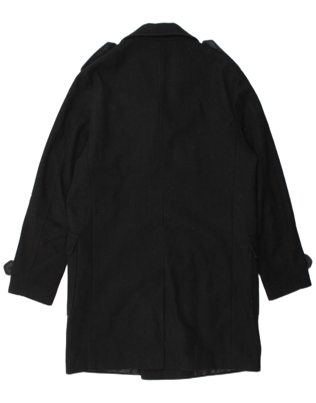 STANLEY ADAMS Muški vojni kaput s dvostrukim kopčanjem UK 40 Veliki crni