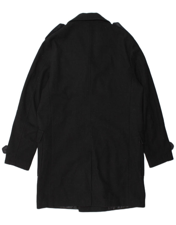 STANLEY ADAMS Muški vojni kaput s dvostrukim kopčanjem UK 40 Veliki crni