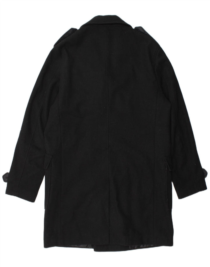STANLEY ADAMS Muški vojni kaput s dvostrukim kopčanjem UK 40 Veliki crni