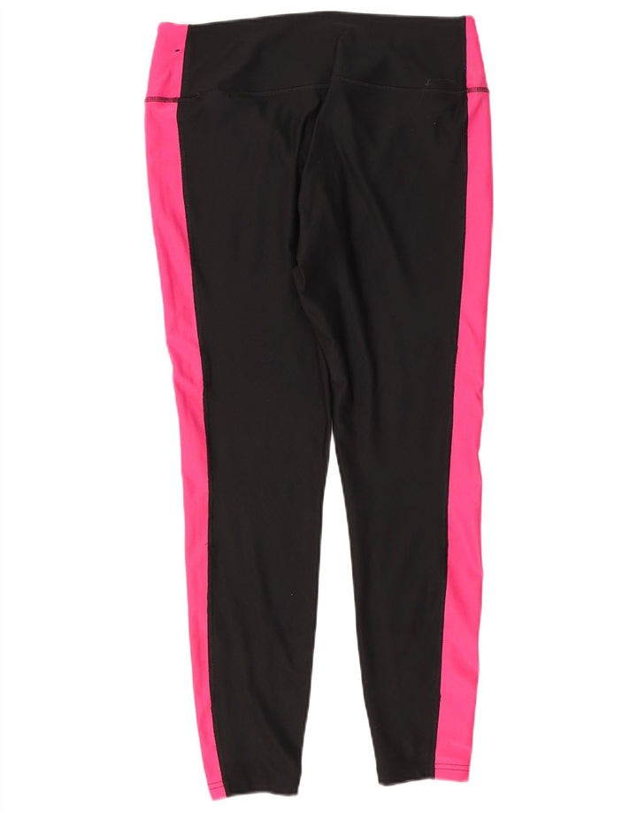 Nike Ženske Dri Fit Leggings UK 14 Large Black Colourblock Poliester