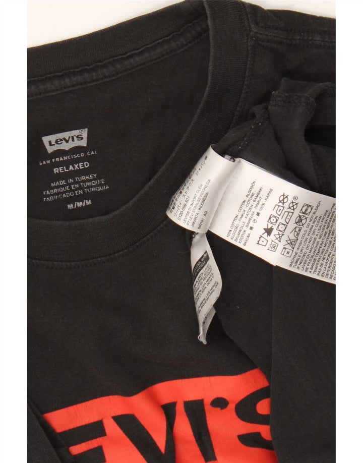 Levi's muška majica kratkih rukava opuštenog kroja srednje veličine, crni pamuk