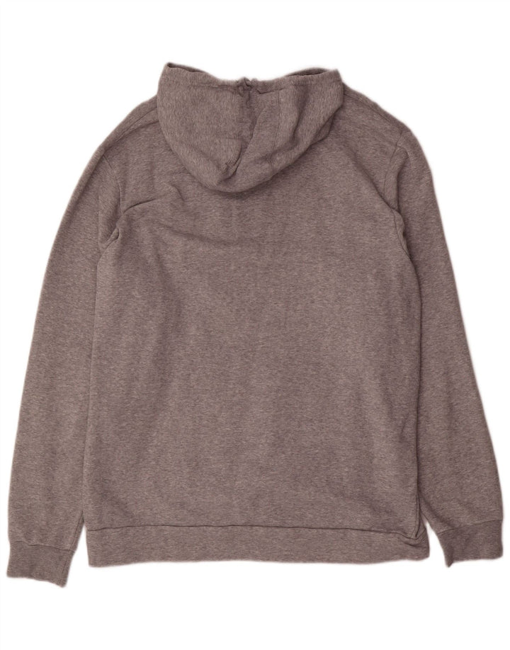 ADIDAS Mens Graphic Hoodie Jumper Large Grey Polyester