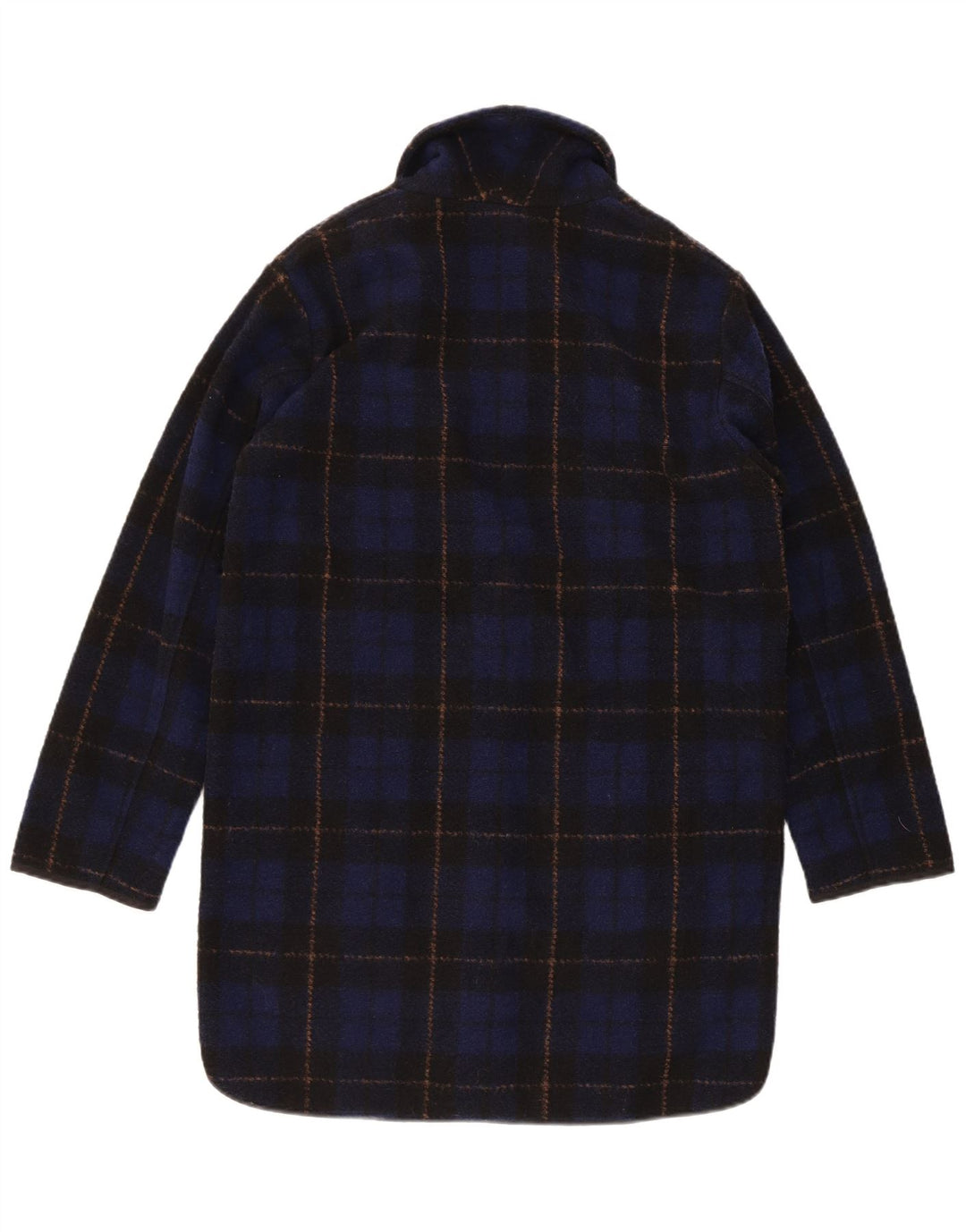 Woolrich ženski preveliki kaput UK 6 XS tamnoplavi karirani poliester