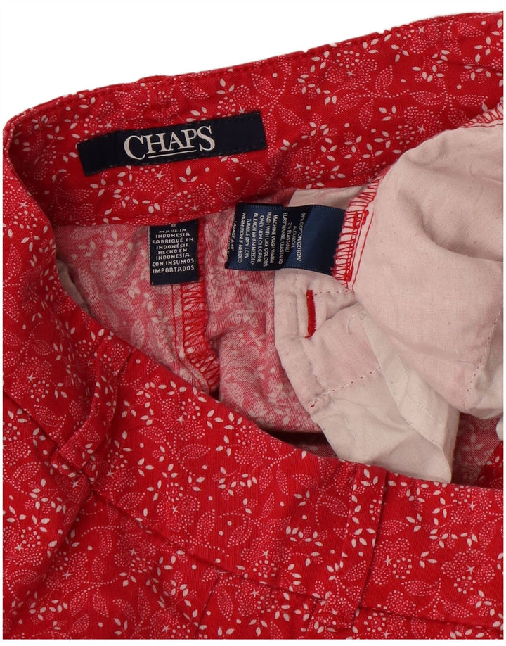 Chaps Ženske chino kratke hlače US 8 srednje W30, crveni cvjetni pamuk