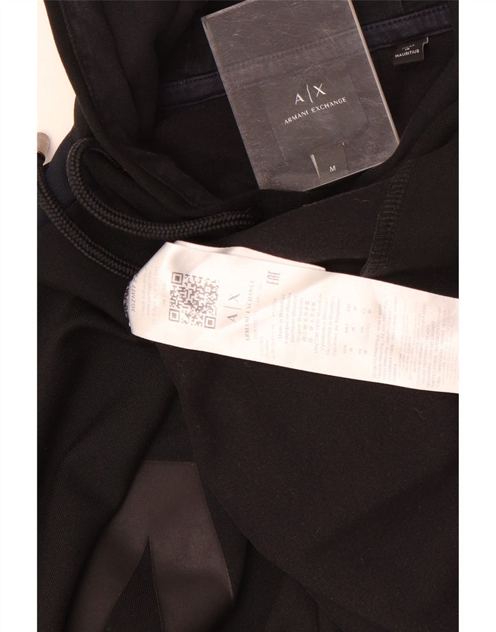 Armani Exchange muška majica s kapuljačom srednje veličine, crni poliester