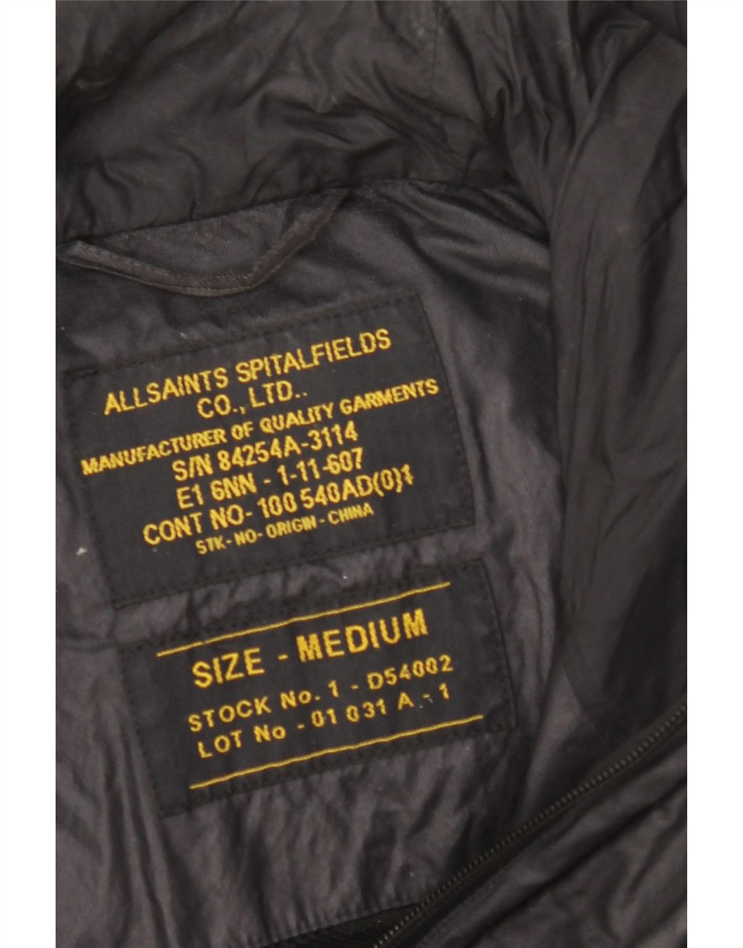 ALL SAINTS Muška pomoćna jakna s kapuljačom UK 38 srednje crna