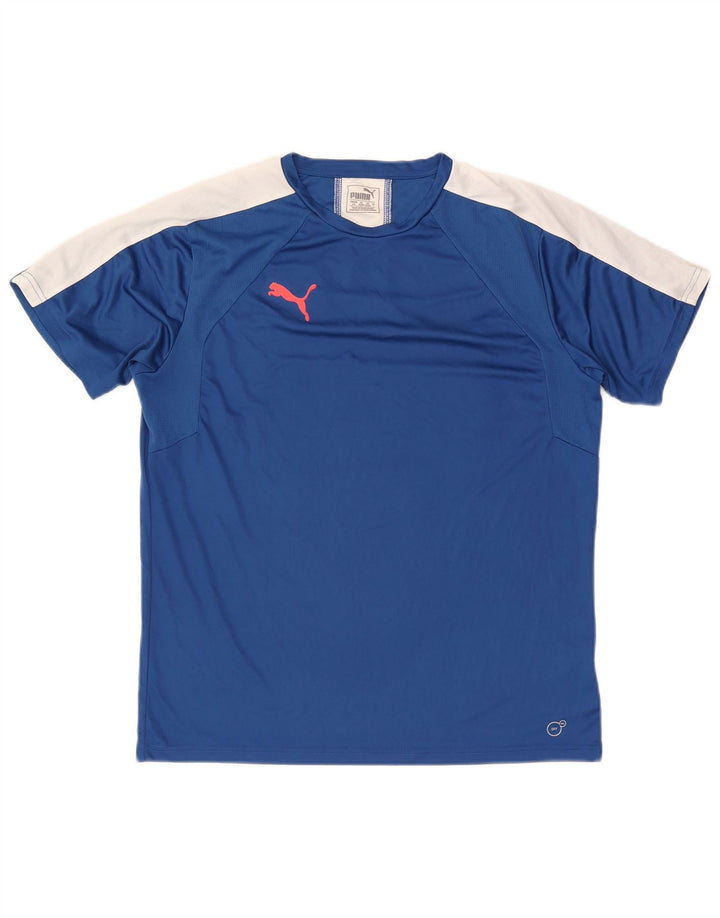 Puma muška majica kratkih rukava Large Blue Colourblock Poliester