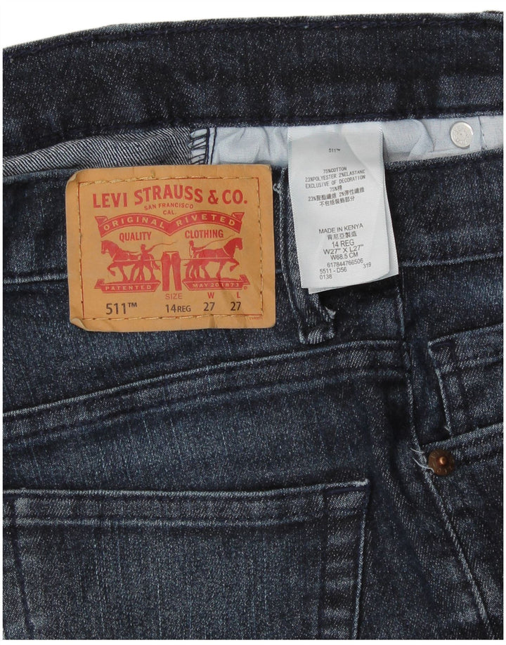 LEVI'S Girls 511 uske traperice 13-14 godina W27 L27 plavi pamuk