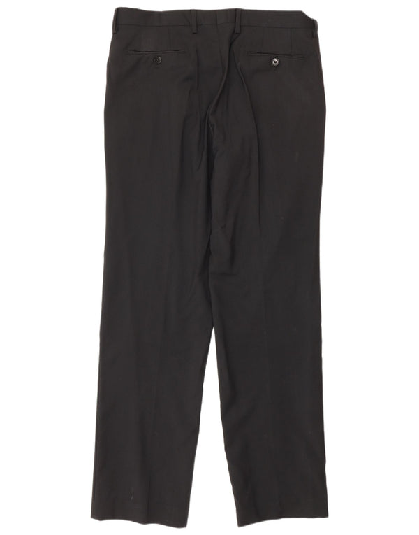 Calvin Klein muške hlače ravnog odijela IT 52 XL W36 L34 crna vunena