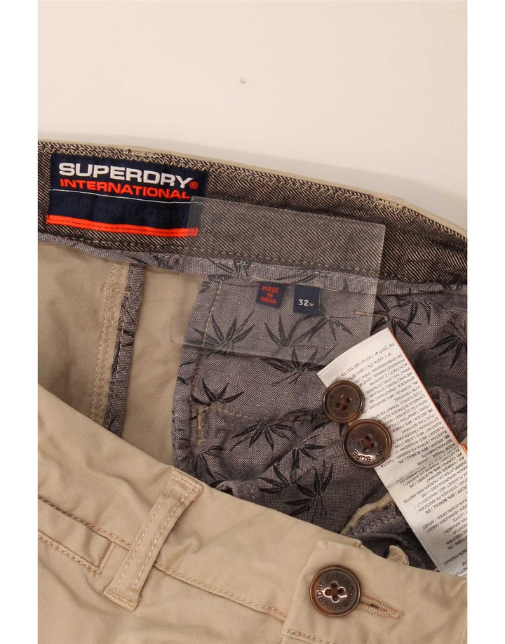 Superdry muške chino kratke hlače W32 srednje bež pamuk