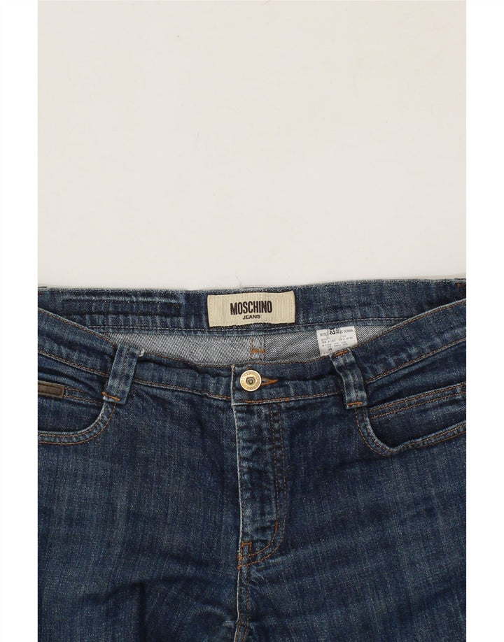 MOSCHINO Womens Slim Jeans W32 L30 Blue Cotton Vintage Moschino and Second-Hand Moschino from Messina Hembry 