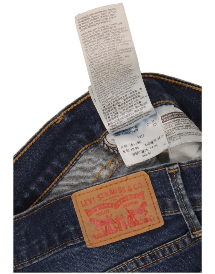 LEVI'S ženske 710 super uske traperice W27 L25 tamnoplavi pamuk