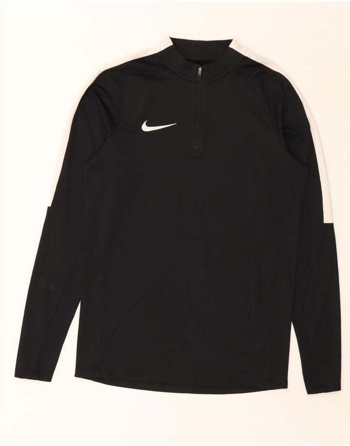 NIKE Muški Dri Fit Pulover Trenirka s patentnim izrezom Gornji dio male crne boje