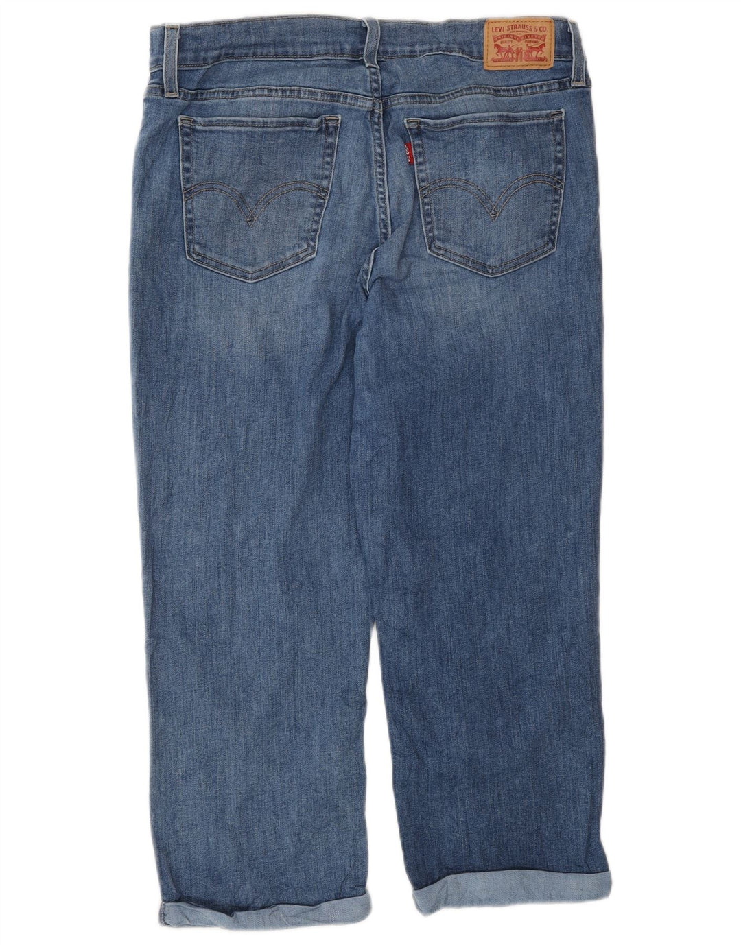 Levi's ravne kapri traperice W30 L22 plavi pamuk