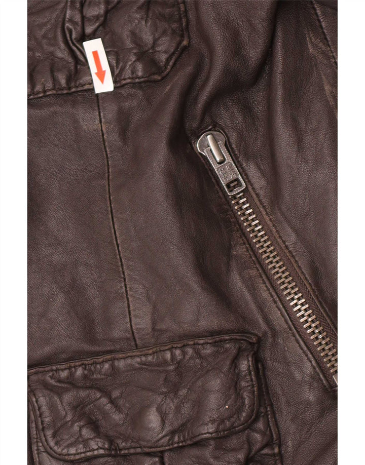 Superdry muška vojna kožna jakna UK 42 XL smeđa