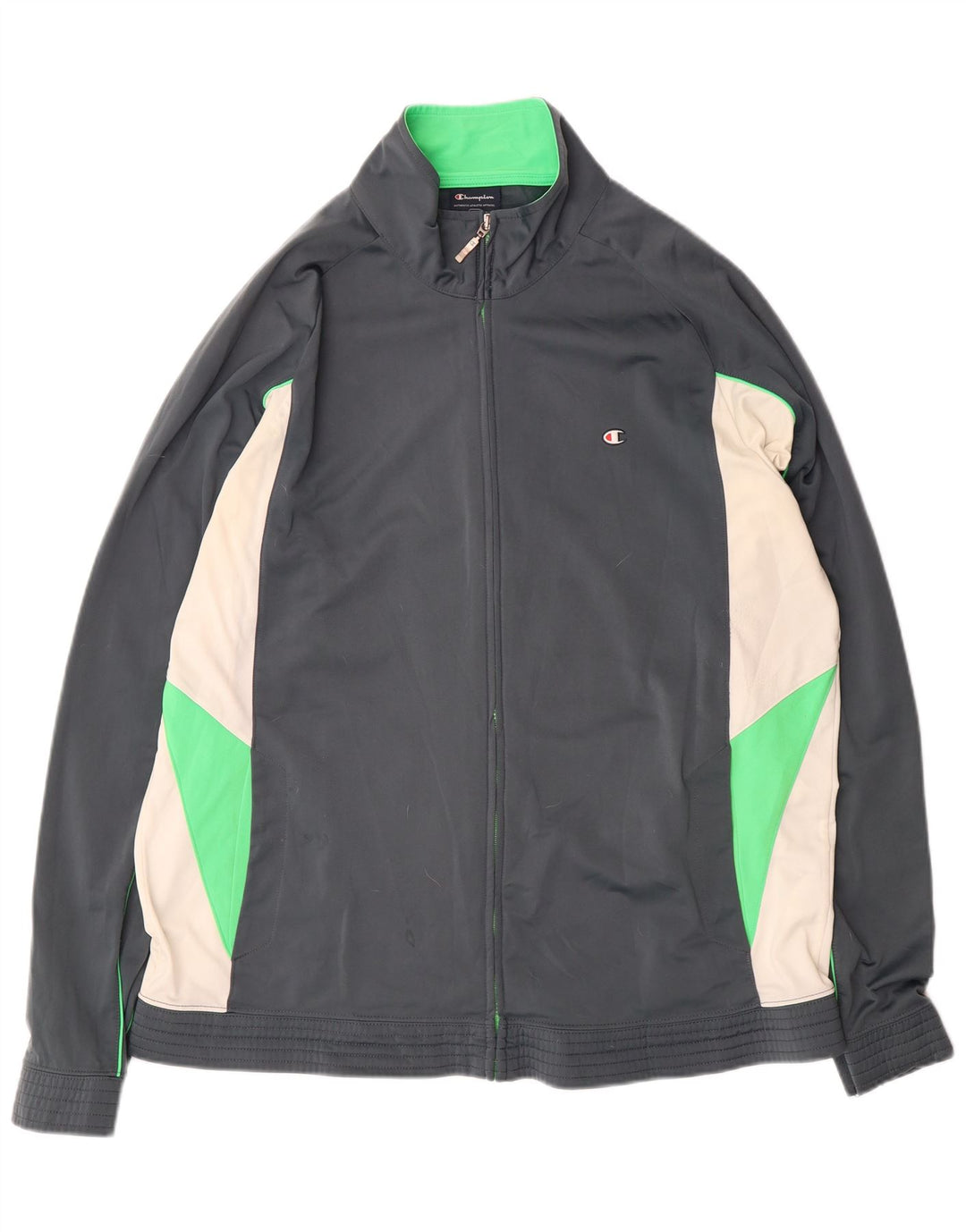 CHAMPION Mens Tracksuit Top Jacket 2XL Grey Colourblock Polyester