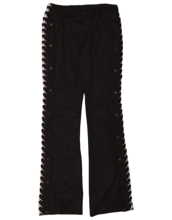 Kappa Mens Graphic Tracksuit Trousers Small Black Polyester