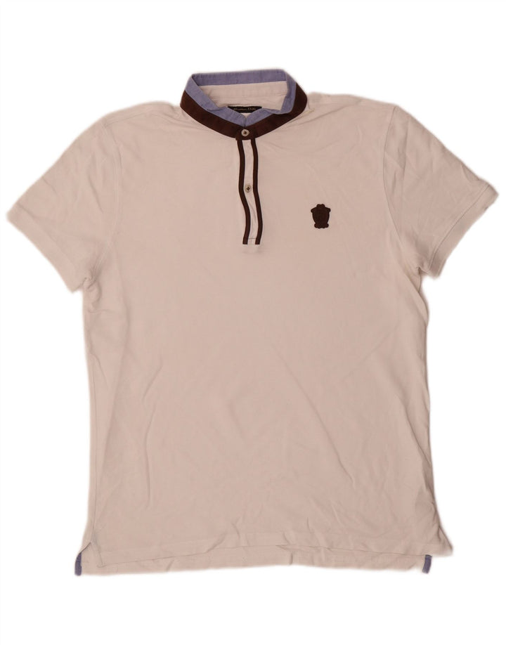 Massimo Dutti muška polo majica srednje bijele boje, pamuk