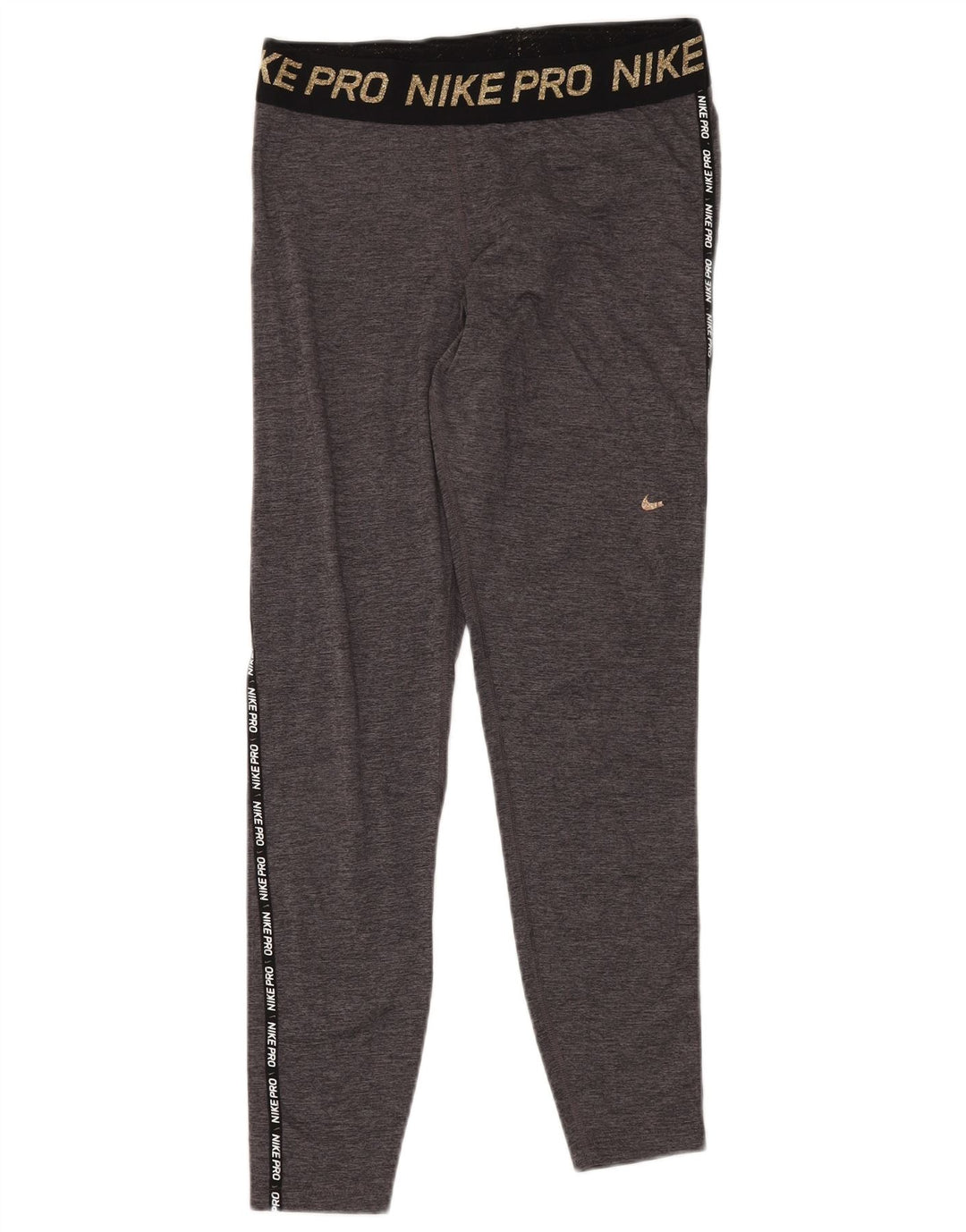 NIKE ženske Dri Fit grafičke tajice UK 12 srednje sive boje