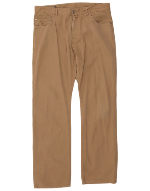 GANT Ženske ravne ležerne hlače W36 L34 Bež pamuk