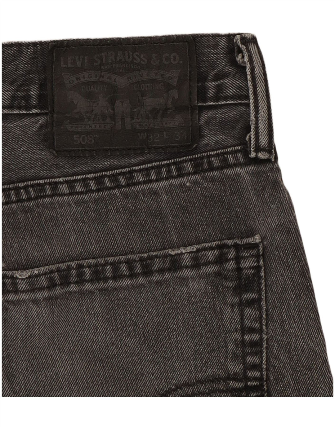 Levi's muške 508 sužene traperice W32 L28 sivi pamuk