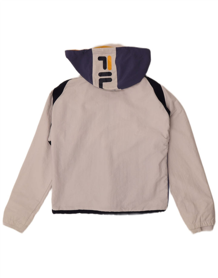 Fila Boys Oversized Graphic Anorak Jakna 5-6 Years 2XS White Colourblock