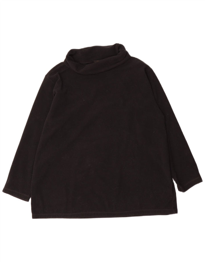 Marks & Spencer ženski preveliki džemper od flisa UK 18 XL crni poliester