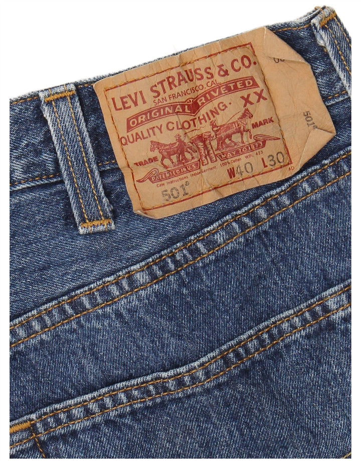 Levi's muške 501 traper kratke hlače W40 XL plavi pamuk