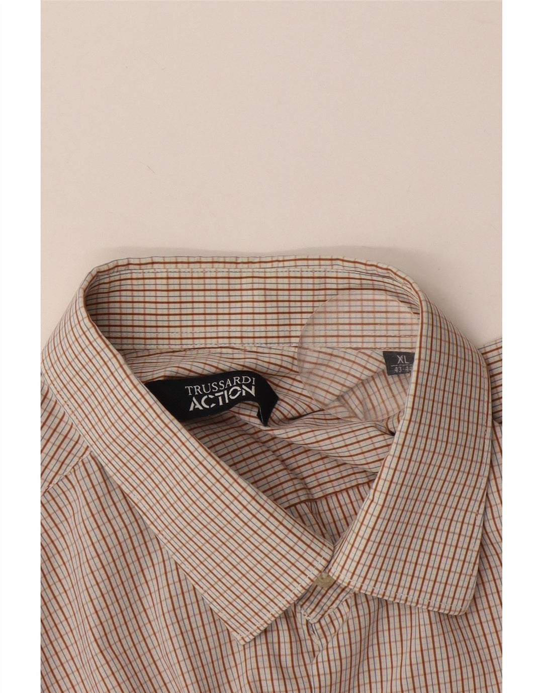 Trussardi muška košulja veličina 43/44 XL smeđa gingham