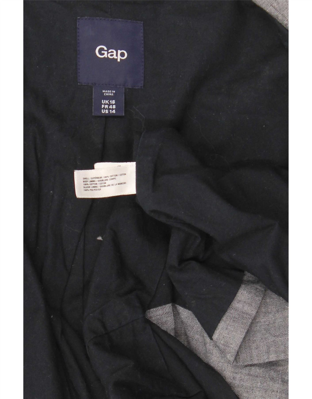 Gap ženski sako sa 2 gumba UK 18 XL plavi pamuk