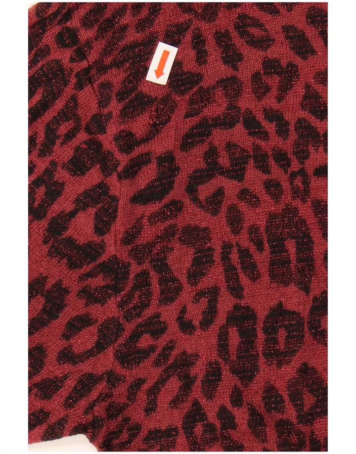 MARKS & SPENCER Womens Crew Neck Jumper Sweater UK 10 Small Maroon