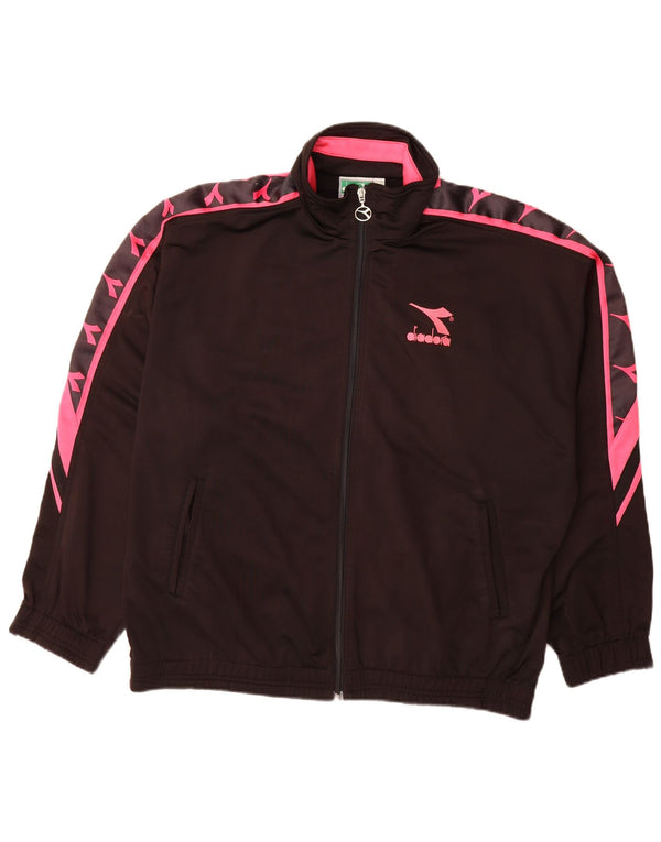 Diadora muška trenirka gornja jakna UK 42 Large crna Colourblock poliester
