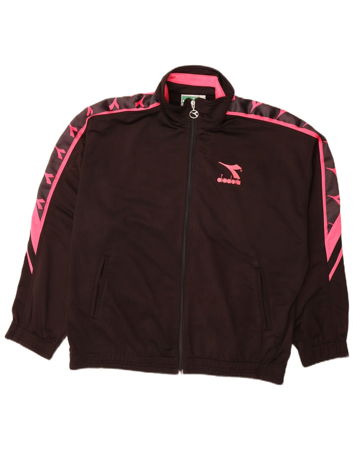 Diadora muška trenirka gornja jakna UK 42 Large crna Colourblock poliester