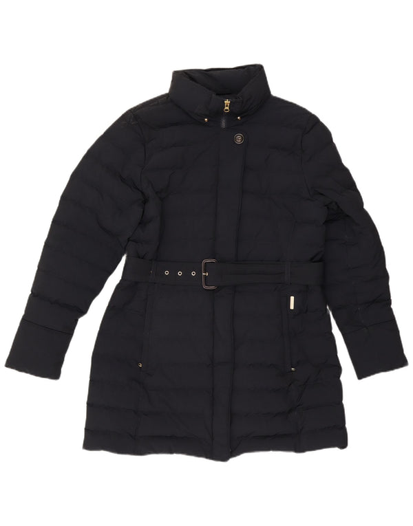 Woolrich ženski podstavljeni kaput UK 16 veliki tamnoplavi poliester