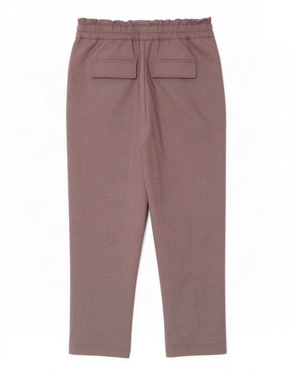 Zara Womens High Waist Tapered Cropped Trousers Medium W28 L25 Grey
