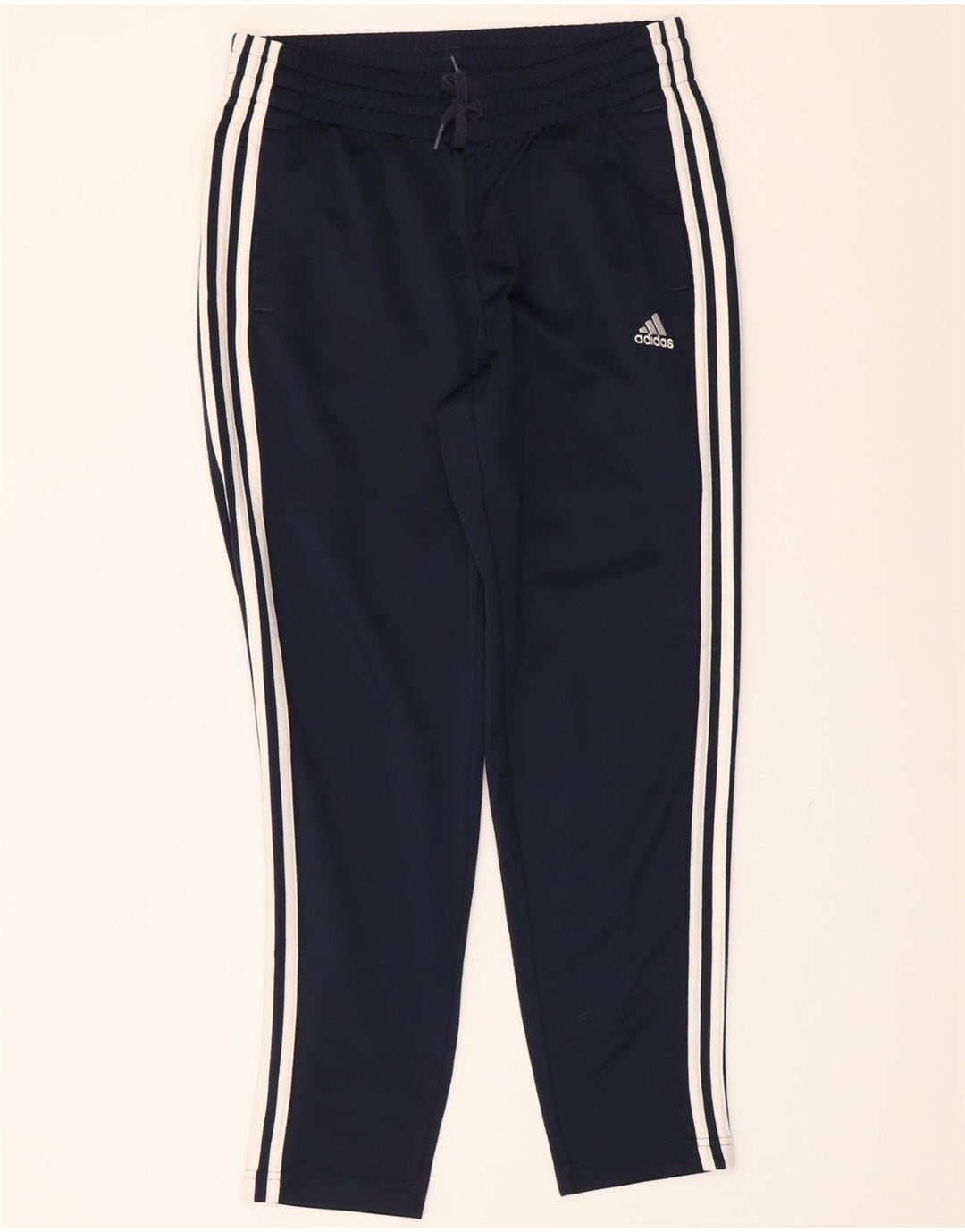 ADIDAS Womens Tracksuit Trousers UK 12/14 Medium  Navy Blue Polyester Vintage Adidas and Second-Hand Adidas from Messina Hembry 