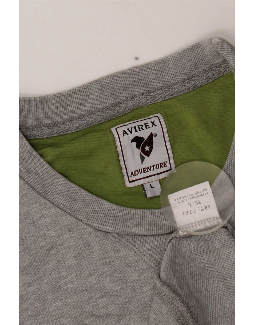 Veliki sivi pamuk Avirex Graphic Regular Fit Sweatshirt džemper
