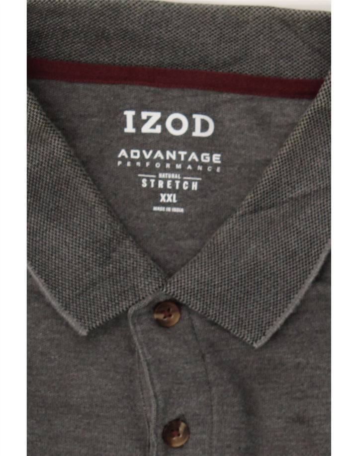 IZOD Mens Polo Shirt 2XL Grey Cotton Vintage Izod and Second-Hand Izod from Messina Hembry 