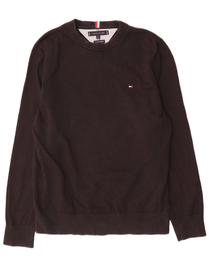 Tommy Hilfiger muški džemper s okruglim izrezom srednje crne boje