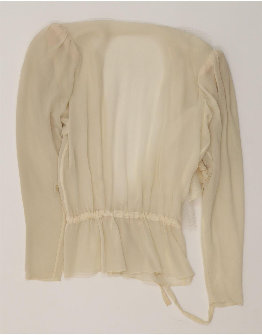 Vintage ženski gornji dio prozirne bluze UK 16 Large Off White