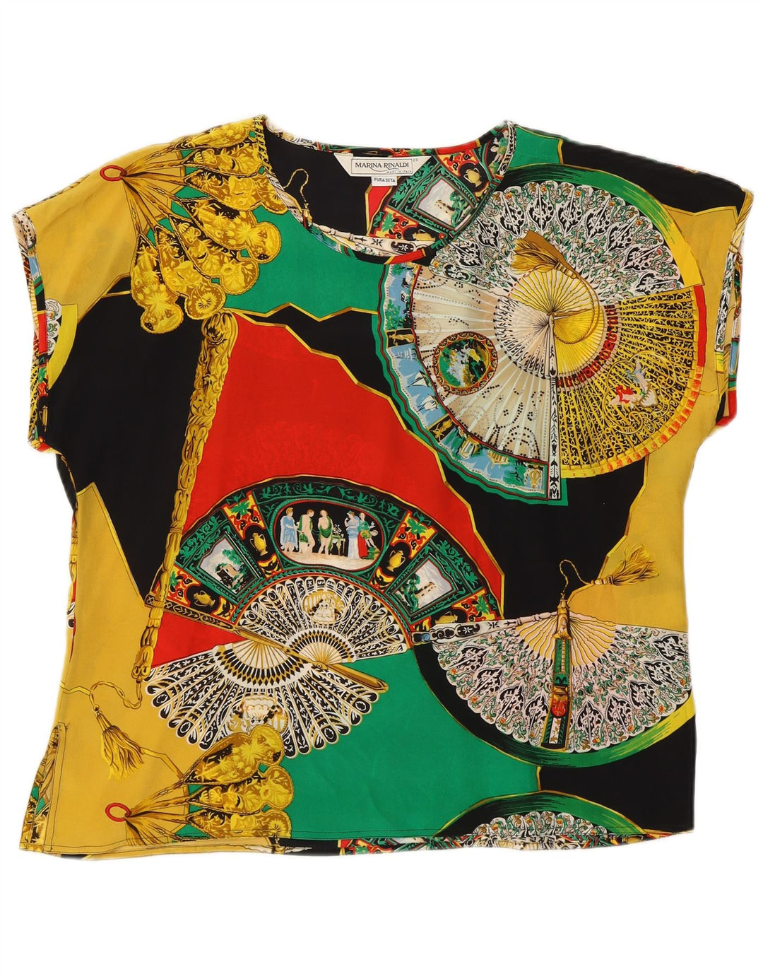 MARINA RINALDI Ženska prevelika bluza, gornja veličina 23, srednje višebojna