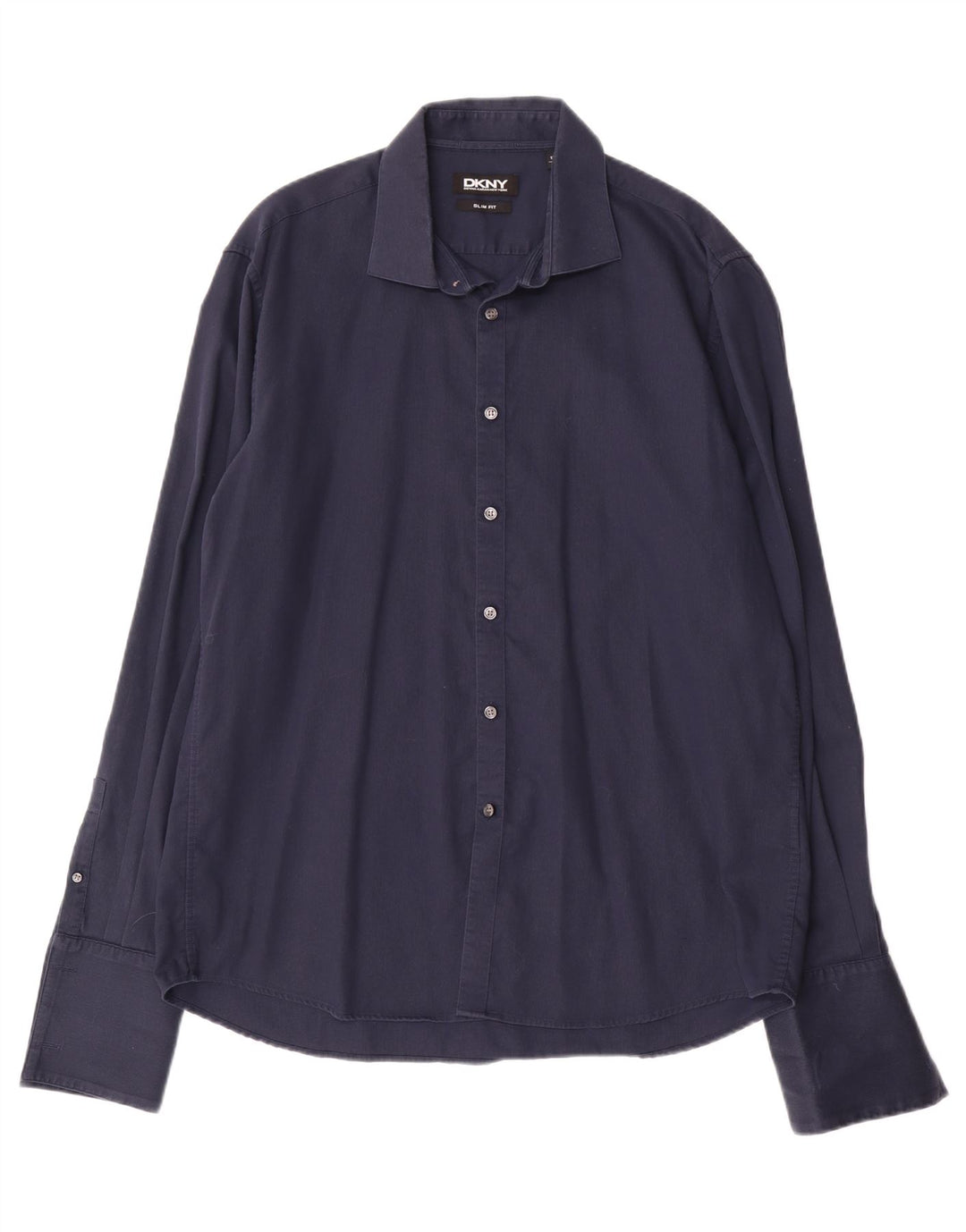 DKNY muška uska košulja veličina 17 1/2 44 XL tamnoplavi pamuk
