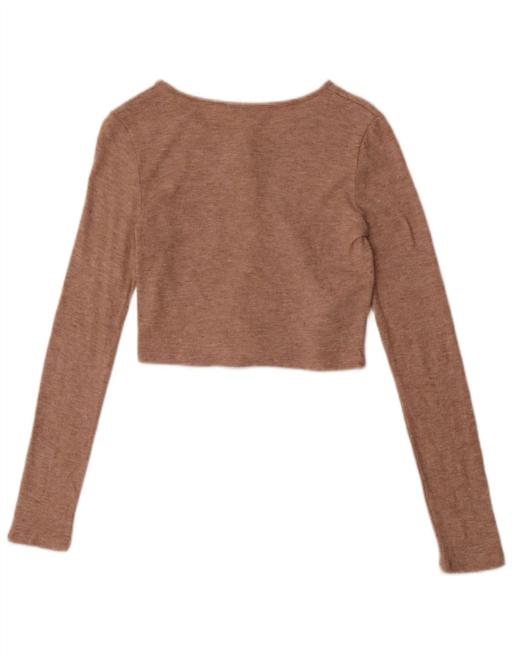 Zara ženski kratki top UK 8 Small Beige Flecked