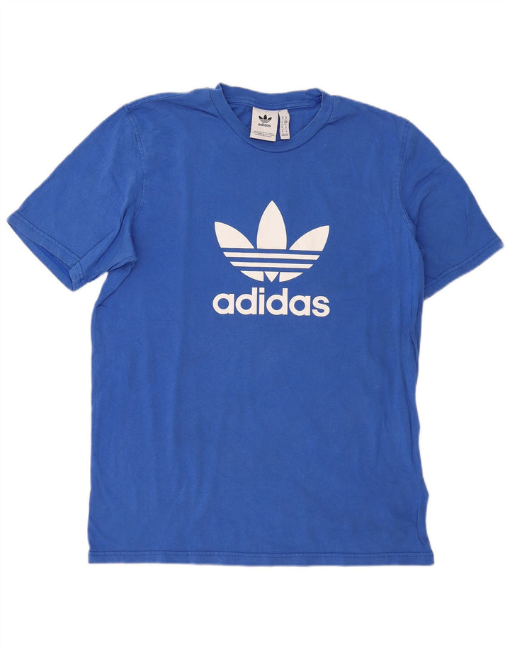 Adidas muška majica s grafičkim motivima srednje plavi pamuk