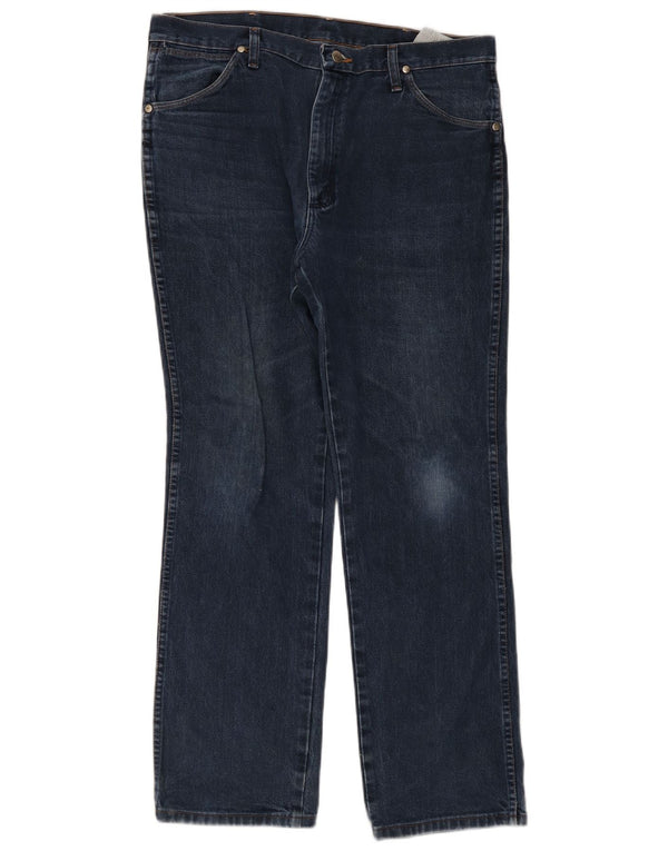 Wrangler muške ravne traperice W36 L32 tamnoplavi pamuk